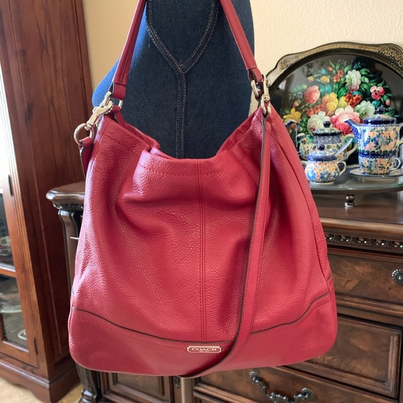 Coach Park Hono red leather bag and wallet EUC - Picture 2 of 15